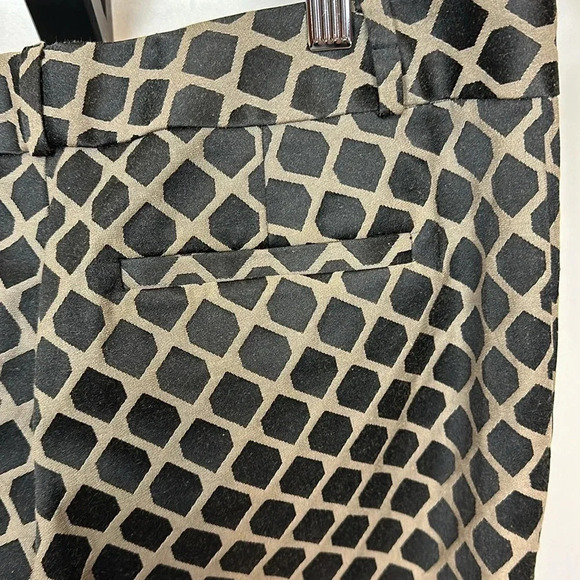 NWOT Banana Republic Camden Fit Jacquard Pant pockets hem slits Mojave/Black - Picture 5 of 11